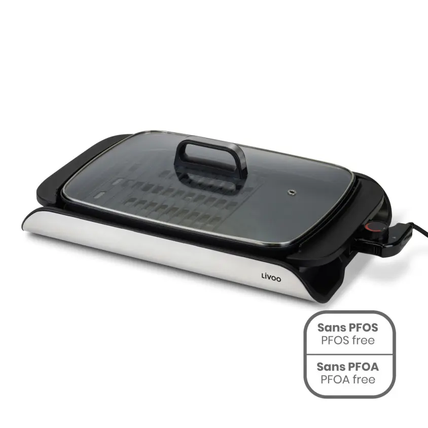 Plancha grill avec couvercle