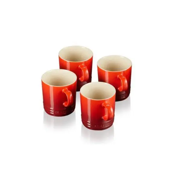 Set 4 mugs 350 ml cerise