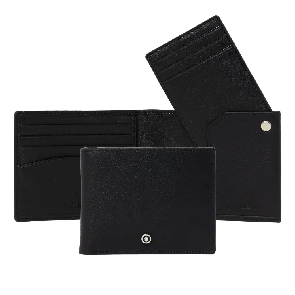 Portefeuille Button Black