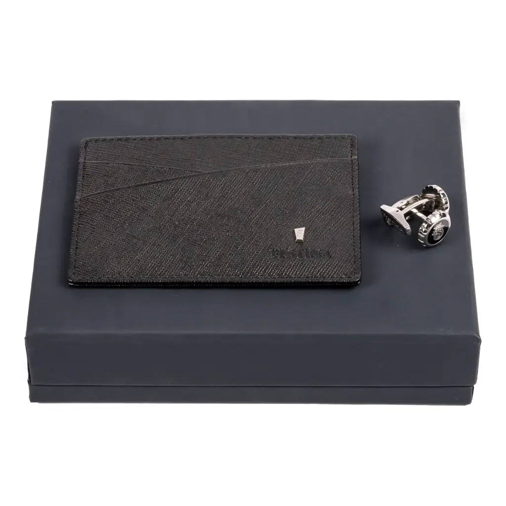 Parure Chronobike (porte-cartes & boutons de manchette)