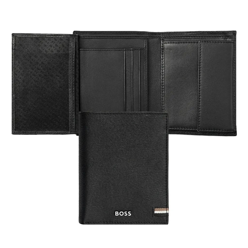 Portefeuille Vertical porte-monnaie avec flap Iconic Black