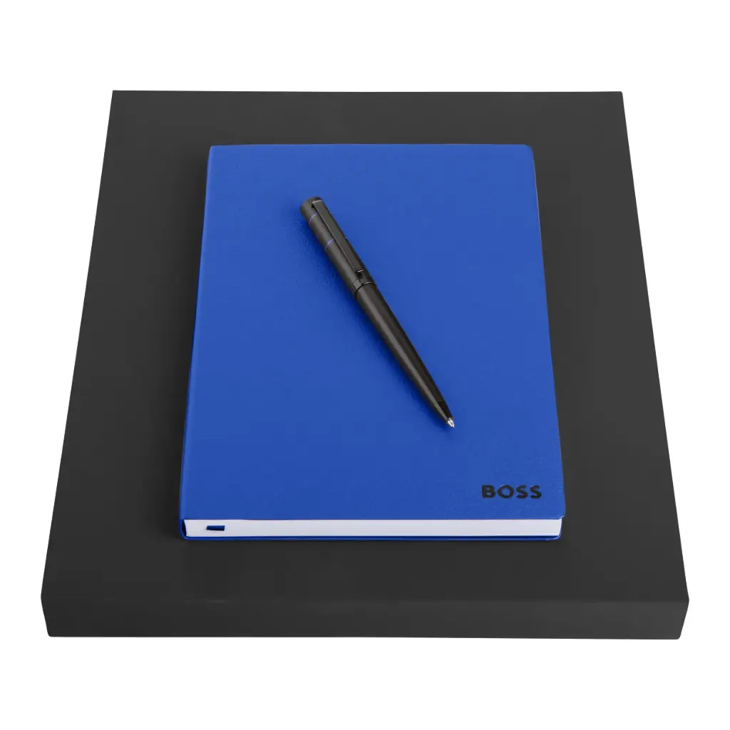 Parure Hugo Boss Blue (stylo bille & carnet A5)