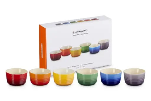 [AC-79134108359030] Set de 6 mini ramequins Arc en Ciel