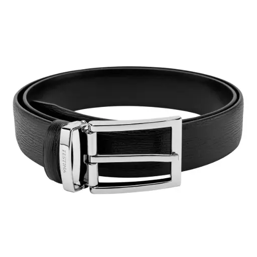 [FAB326A] Ceinture Button Black taille ajustable