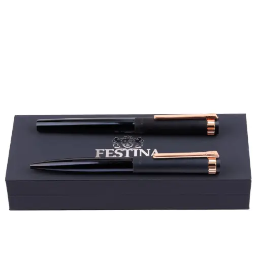 [FPBR165N] Parure Prestige Rose Gold Navy (stylo bille & stylo roller)