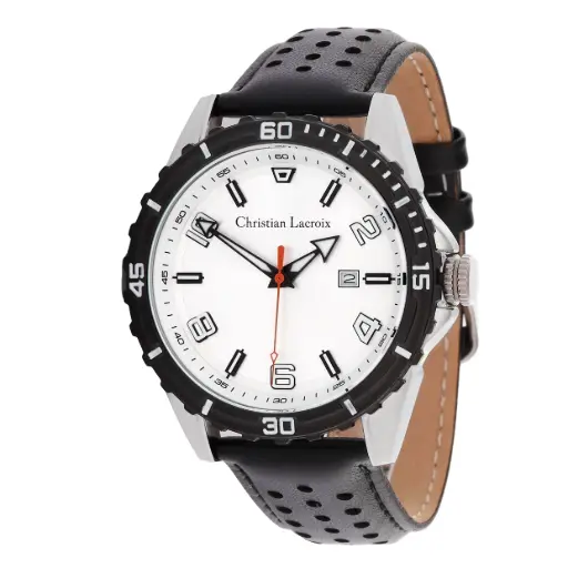 [LMD489A] Montre dateur Sol Black & Chrome