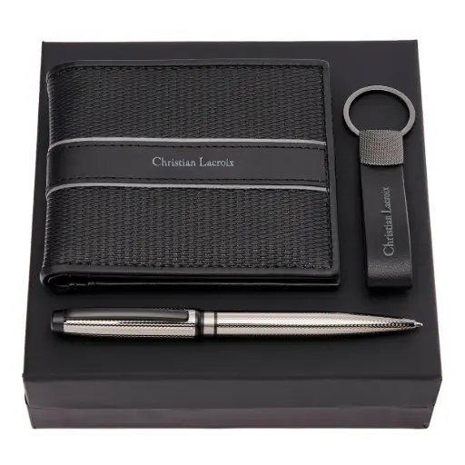 [LPBKW419] Coffret Christian Lacroix (portefeuille, stylo ,porte clef)